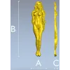 Вертикальная 3D модель stl "Наяда" - рельеф для ЧПУ