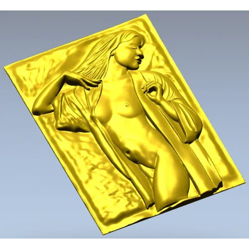 Рельефный панно с женской фигурой - 3D модель STL для ЧПУ