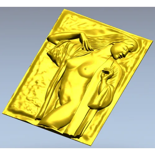 Рельефный панно с женской фигурой - 3D модель STL для ЧПУ