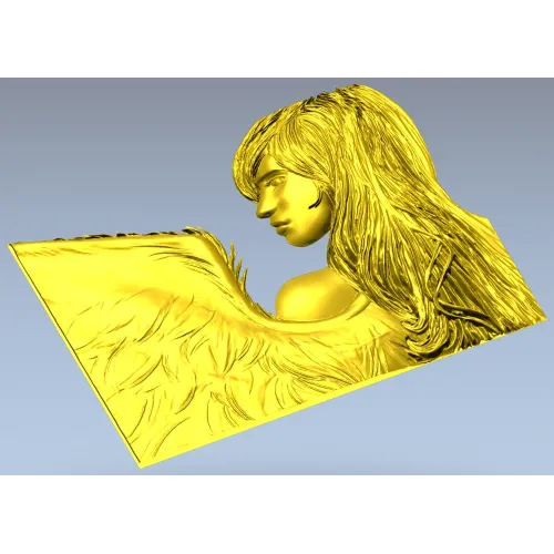 Крылатая Муза - 3D панно в формате STL для ЧПУ