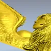 Крылатая Муза - 3D панно в формате STL для ЧПУ