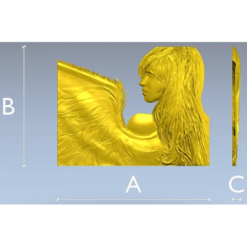 Крылатая Муза - 3D панно в формате STL для ЧПУ
