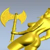 Амазонка с боевой секирой - 3D модель STL для ЧПУ