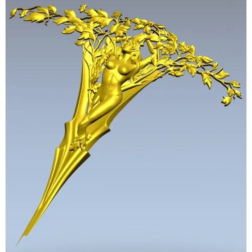Sylvan Muse - detailed 3D STL model for CNC carving