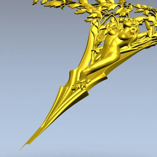Sylvan Muse - detailed 3D STL model for CNC carving