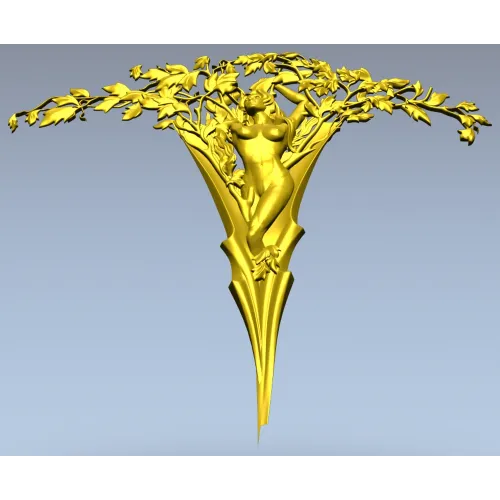 Sylvan Muse - detailed 3D STL model for CNC carving