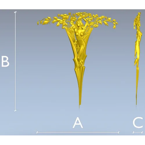 Sylvan Muse - detailed 3D STL model for CNC carving