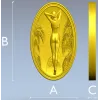 Овальный рельеф "Девушка на солнце" - stl модель для ЧПУ