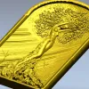 Sylvan Embrace - high-relief Girl-Tree 3D model STL for CNC