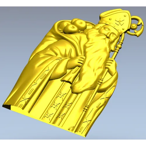 Николай Чудотворец - 3D модель STL для фрезеровки на ЧПУ