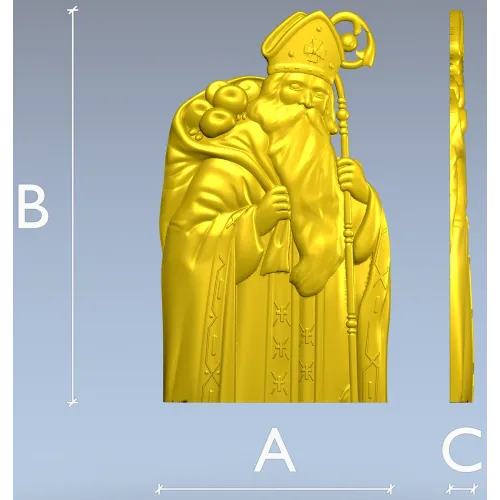 Николай Чудотворец - 3D модель STL для фрезеровки на ЧПУ