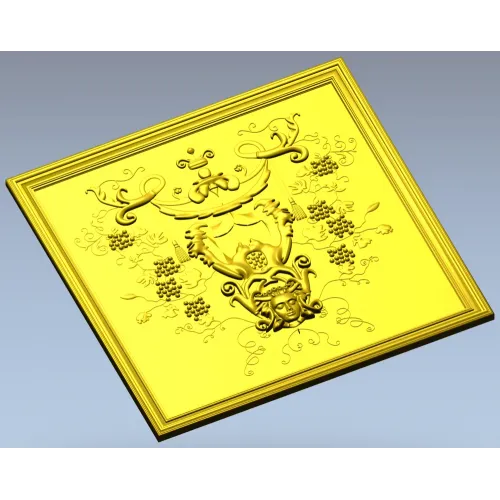 Vintner's Cartouche - decorative CNC panel STL