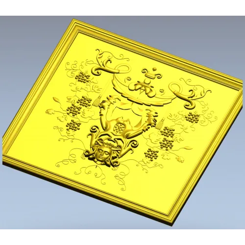 Vintner's Cartouche - decorative CNC panel STL