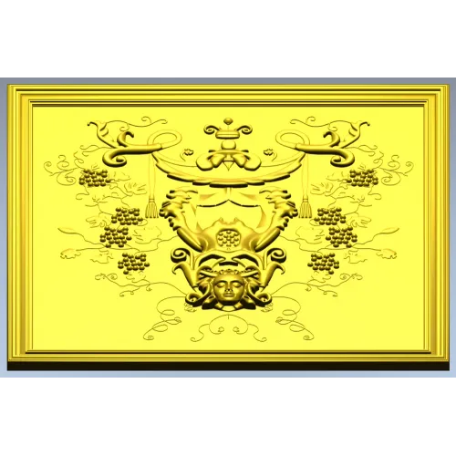 Vintner's Cartouche - decorative CNC panel STL