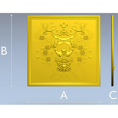 Vintner's Cartouche - decorative CNC panel STL