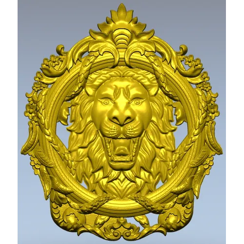 Regal Roar Cartouche - STL 3D model for CNC carving