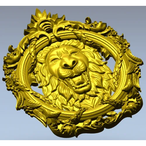 Regal Roar Cartouche - STL 3D model for CNC carving