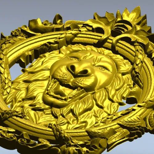 Regal Roar Cartouche - STL 3D model for CNC carving