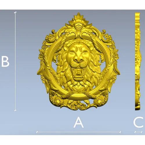 Regal Roar Cartouche - STL 3D model for CNC carving