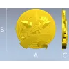 3D модель медали "23 Февраля" в формате STL для ЧПУ