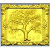Tree relief panel STL for CNC milling - ornate framed tree