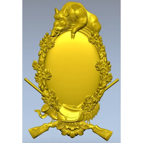 Охотничий трофей - Дикий кабан (3D модель STL для ЧПУ)
