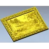 Forest Cabin Relief - detailed STL panel for CNC