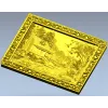 Forest Cabin Relief - detailed STL panel for CNC