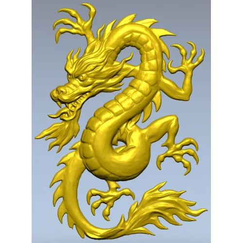 Oriental Dragon Relief STL for CNC Milling