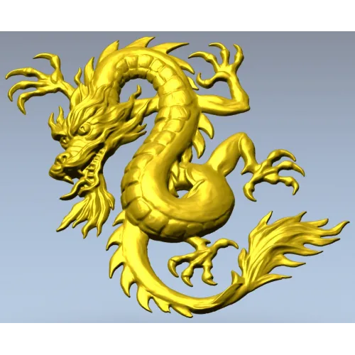 Oriental Dragon Relief STL for CNC Milling