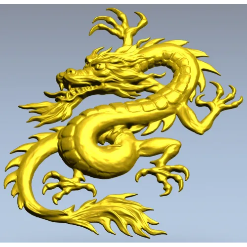 Oriental Dragon Relief STL for CNC Milling