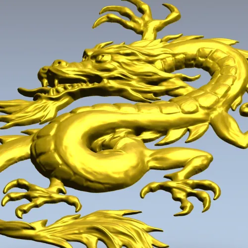 Oriental Dragon Relief STL for CNC Milling