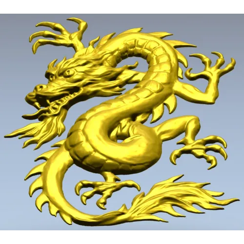 Oriental Dragon Relief STL for CNC Milling