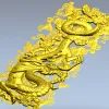 Dragon Cloud Relief STL for CNC Carving - High Relief Panel
