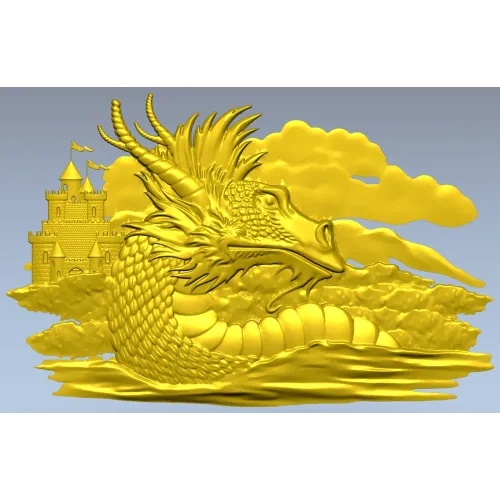 Драконий берег - 3D рельеф для ЧПУ (STL)