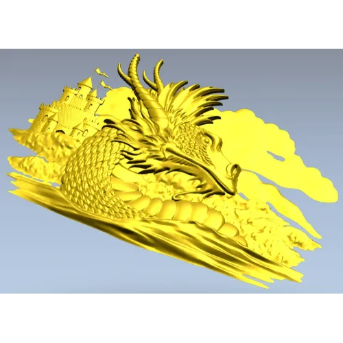 Драконий берег - 3D рельеф для ЧПУ (STL)
