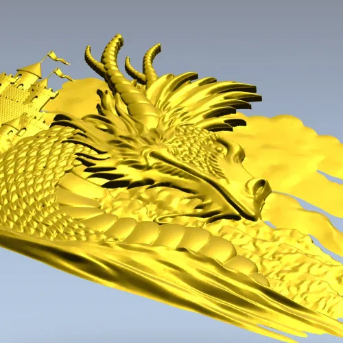 Драконий берег - 3D рельеф для ЧПУ (STL)