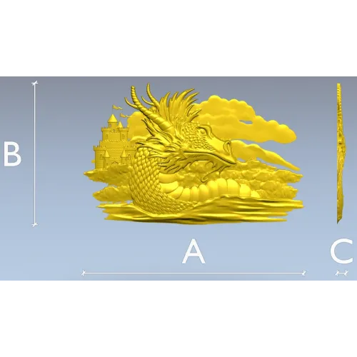 Драконий берег - 3D рельеф для ЧПУ (STL)