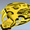 3D модель "Щит Дракона" - STL для ЧПУ, декоративная накладка