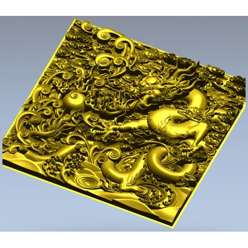 Дракон в облаках - рельефная 3D модель STL для ЧПУ