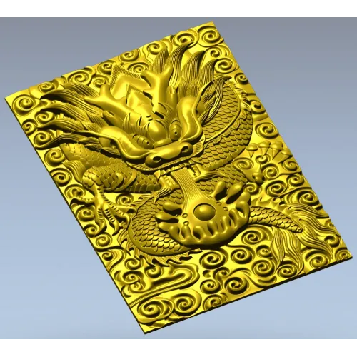 High-Relief Dragon Head STL for CNC
