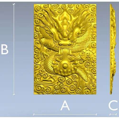 High-Relief Dragon Head STL for CNC