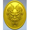 Dragon head medallion 3D STL for CNC
