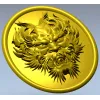 Dragon head medallion 3D STL for CNC