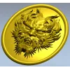 Dragon head medallion 3D STL for CNC
