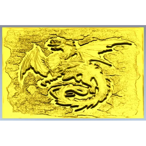 High-Relief Dragon Panel STL for CNC Milling