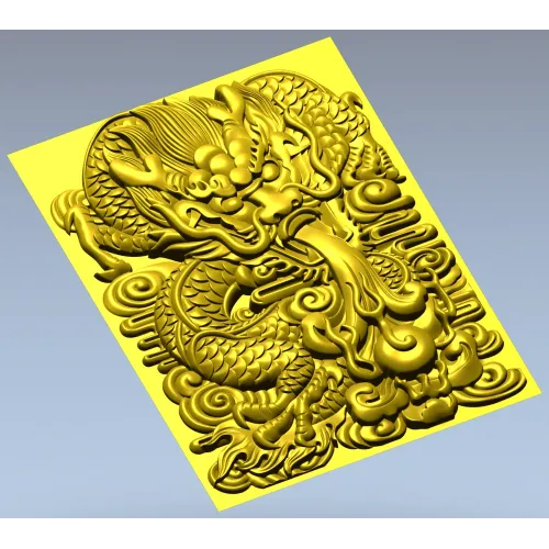 Дракон в облаках - декоративная 3D модель STL для ЧПУ