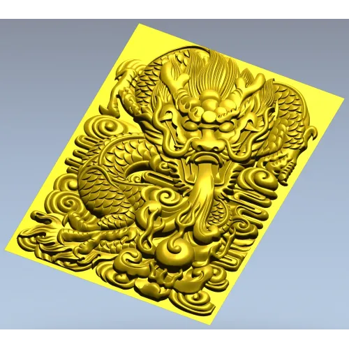 Дракон в облаках - декоративная 3D модель STL для ЧПУ