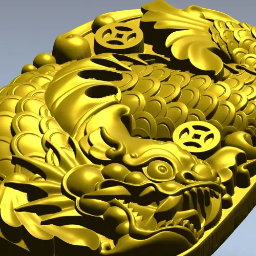 3D модель "Драконий медальон" - STL для ЧПУ