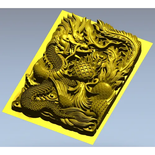Imperial Dragon Relief - detailed 3D STL panel for CNC